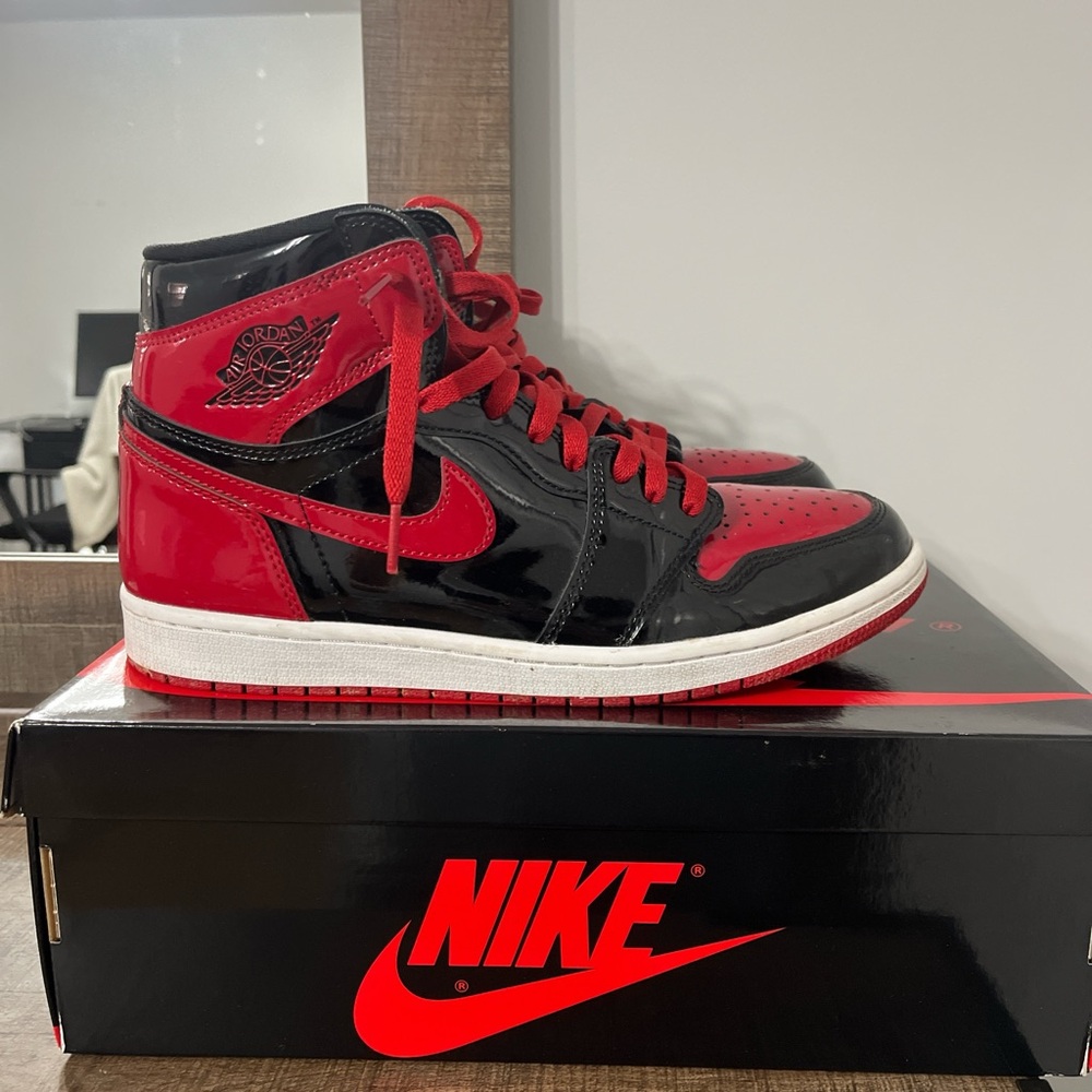 Jordan Black and Red Athletic Shoes